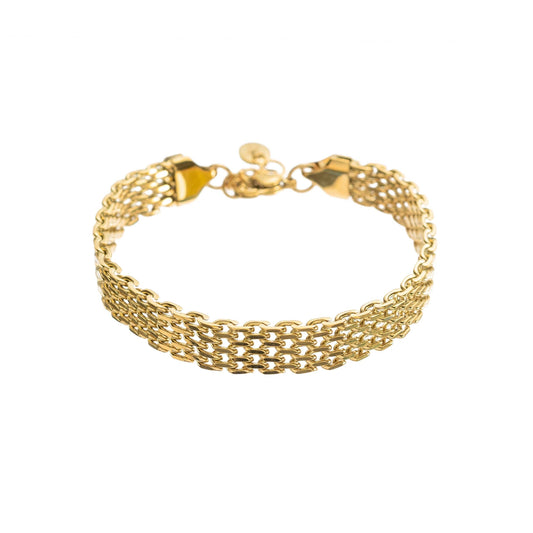 Gold Braided Band Bracelet