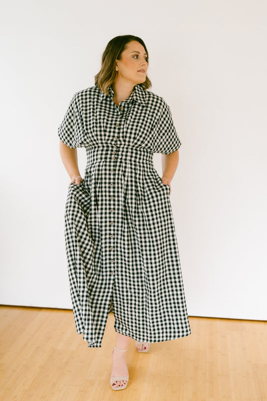 The Hadley Gingham Shirt Dress