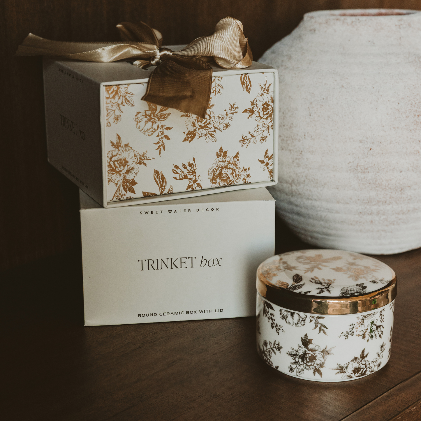 The Gold Eleanor Trinket Box