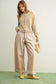 Beige Button Front Cardigan
