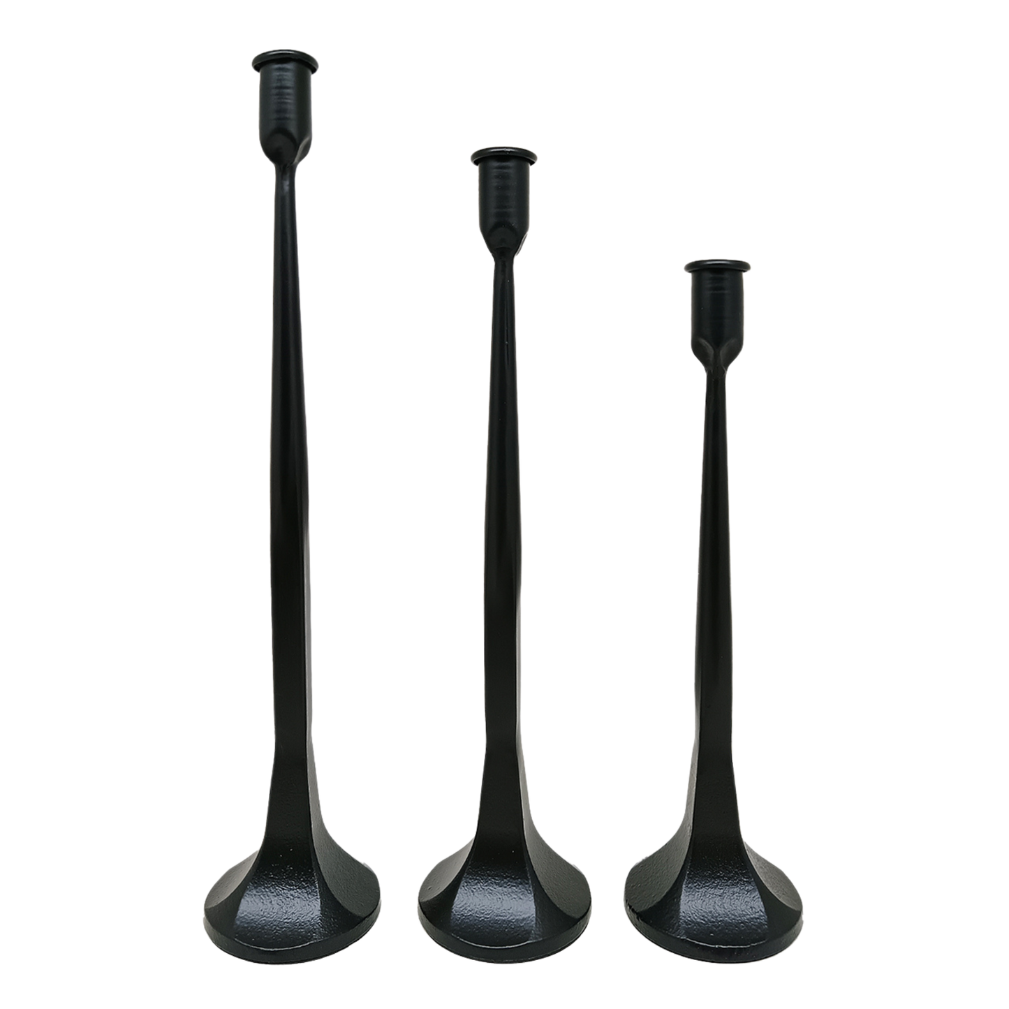 Cast Iron Taper Candle Holder- Set of 3