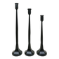 Cast Iron Taper Candle Holder- Set of 3