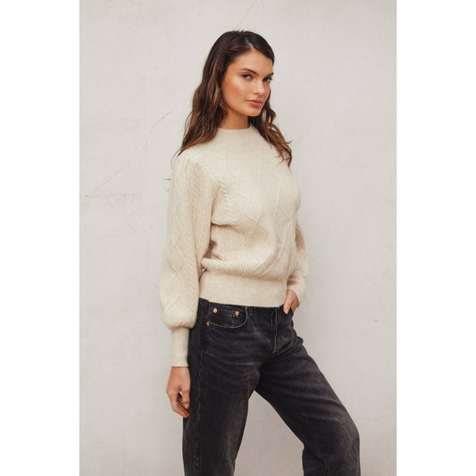 Pearl Cable Knit Sweater