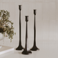 Cast Iron Taper Candle Holder- Set of 3