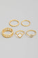 Golden Clover Chain Ring Set