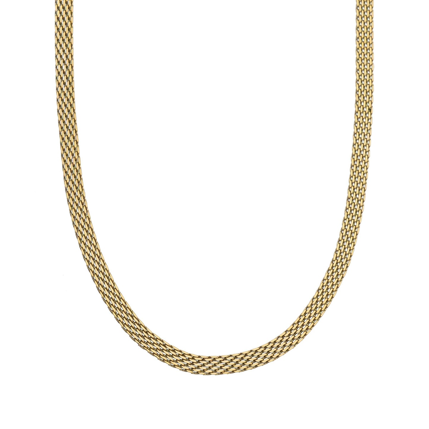 Large Gold Braided Necklace