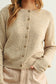 Beige Button Front Cardigan