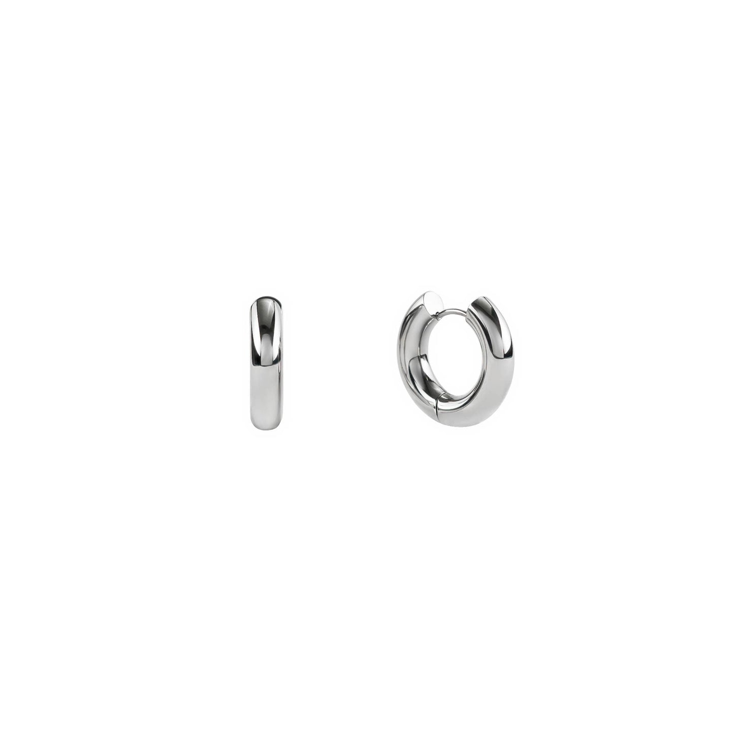 Silver Chunky Hoops Mini