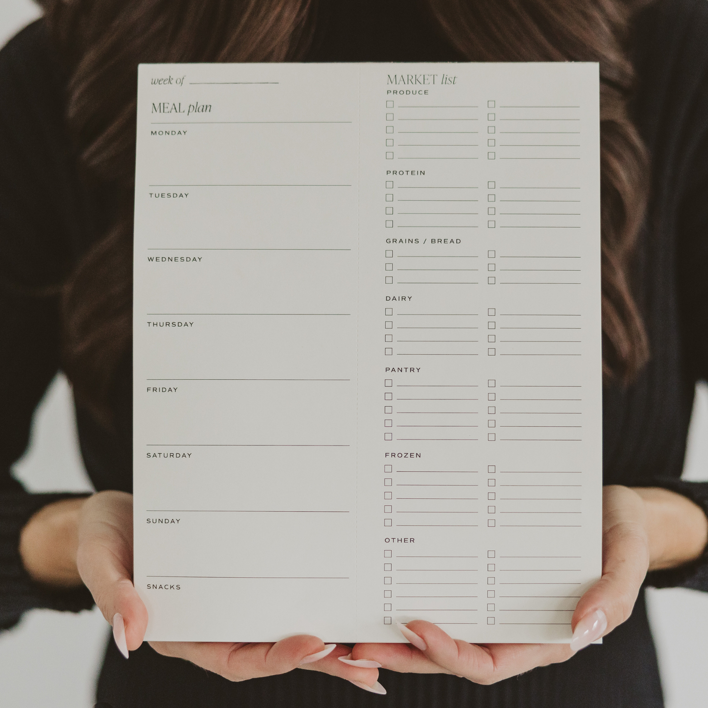 Weekly Meal Planning Notepad