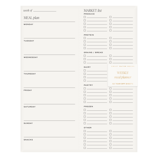 Weekly Meal Planning Notepad