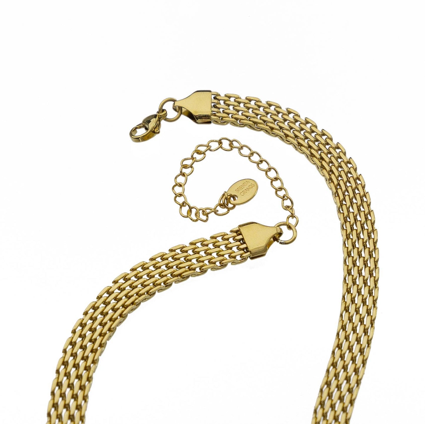 Large Gold Braided Necklace