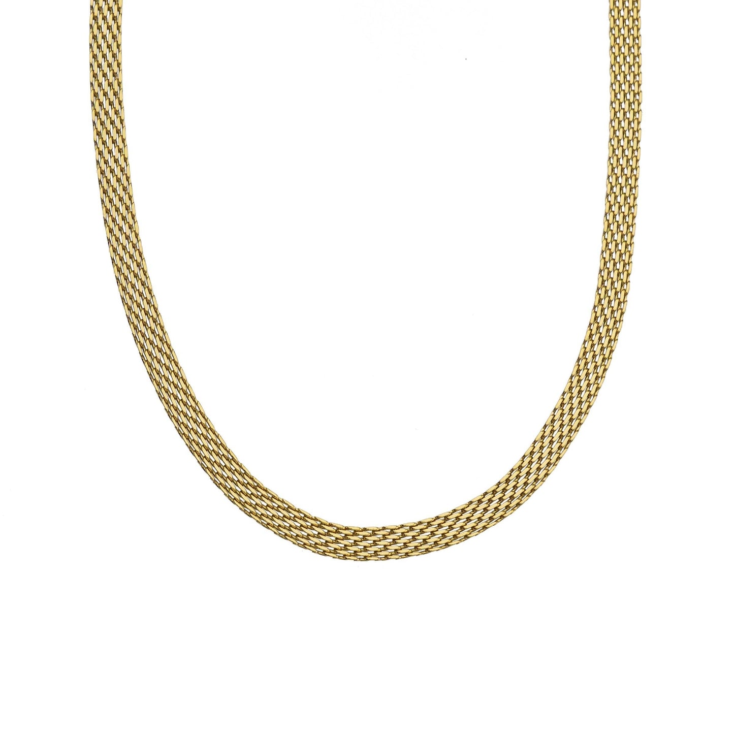 Large Gold Braided Necklace