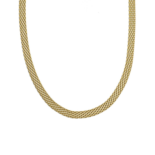 Large Gold Braided Necklace