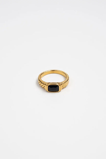 Brenda Grands Jewelry - Black Stone Ring Twisted