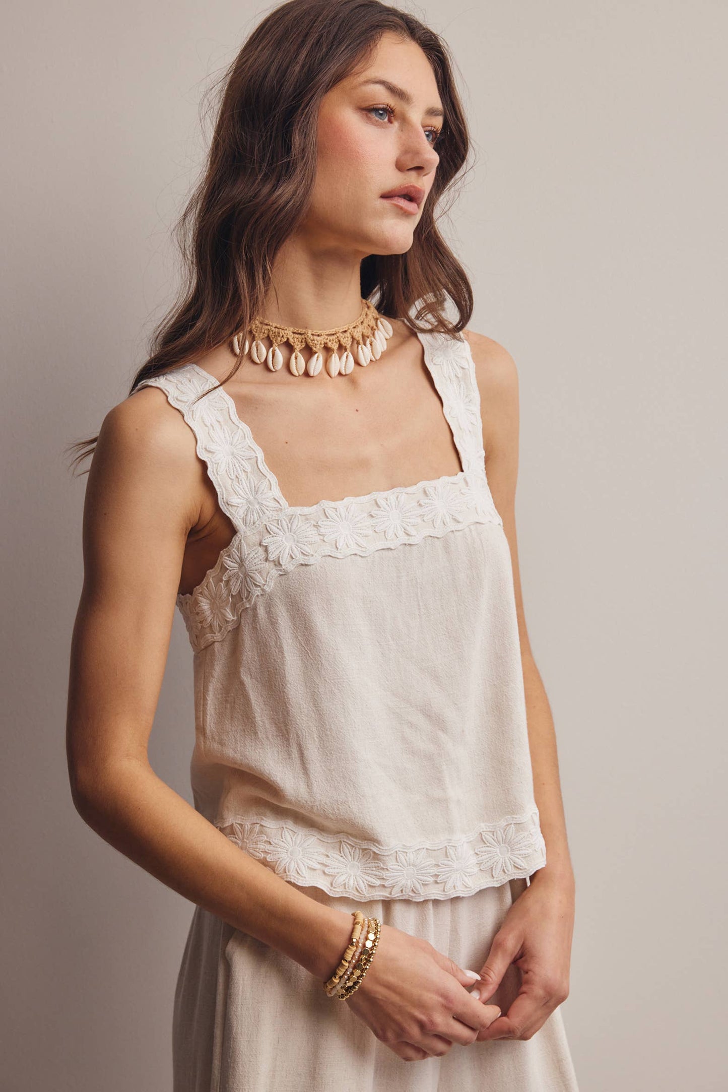 The Marlowe Embroidered Tank