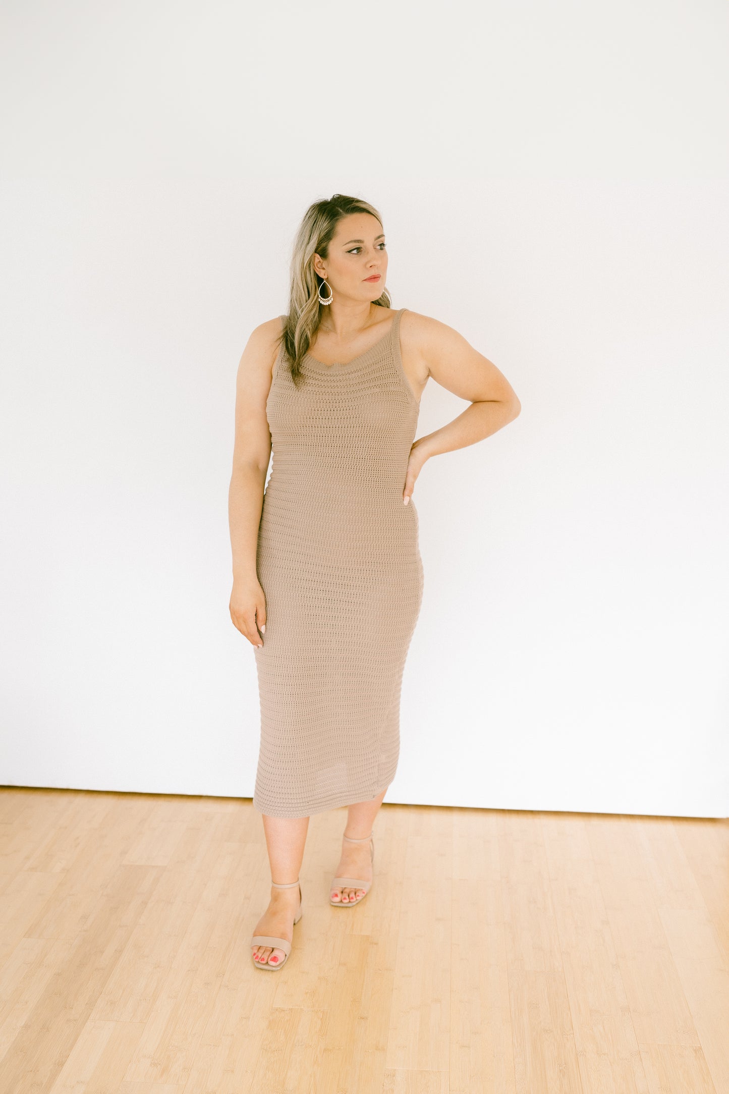 Whispering Crochet Midi Cami Dress - FINAL SALE