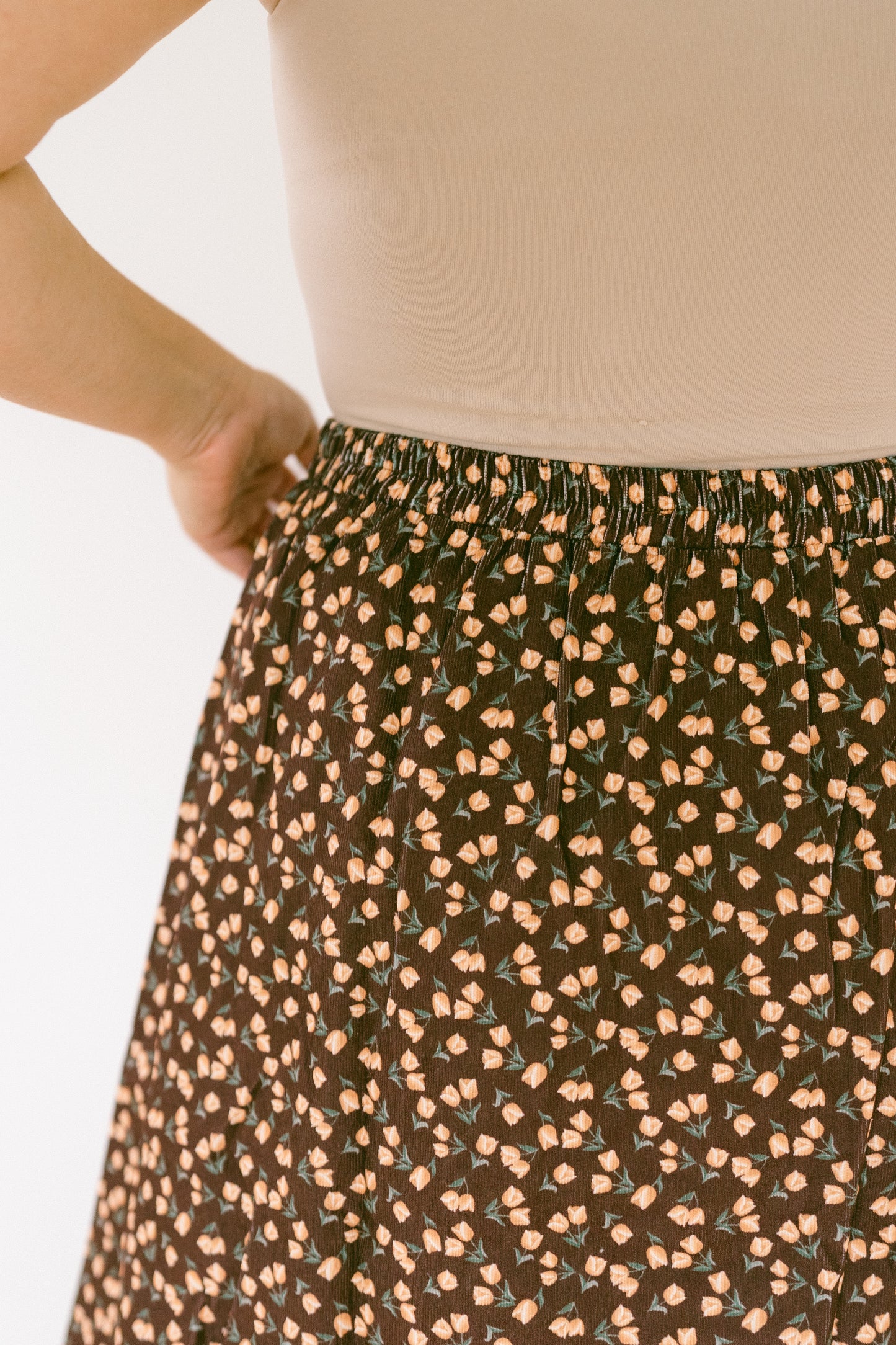 The Maren Corduroy Midi Skirt
