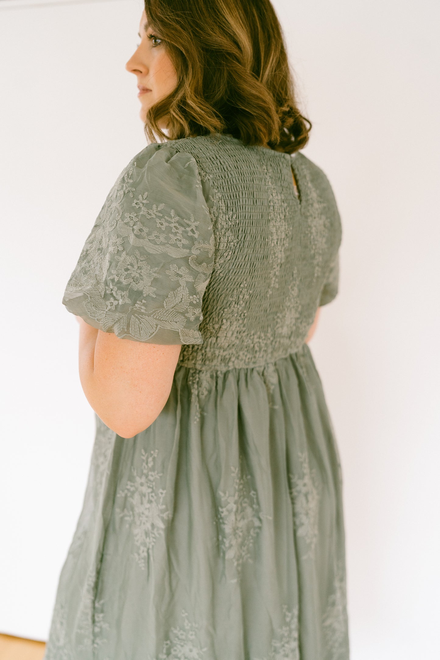 The Amelie Embroidered Midi Dress
