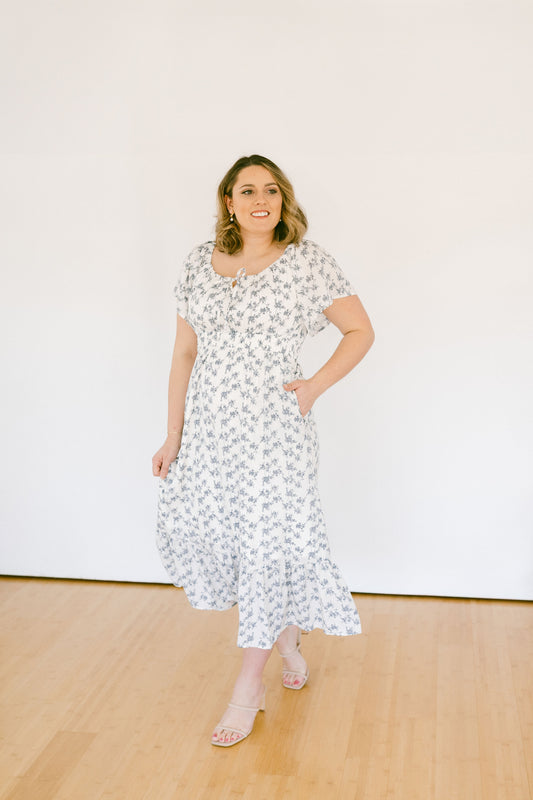 Floral Fludder Midi Dress