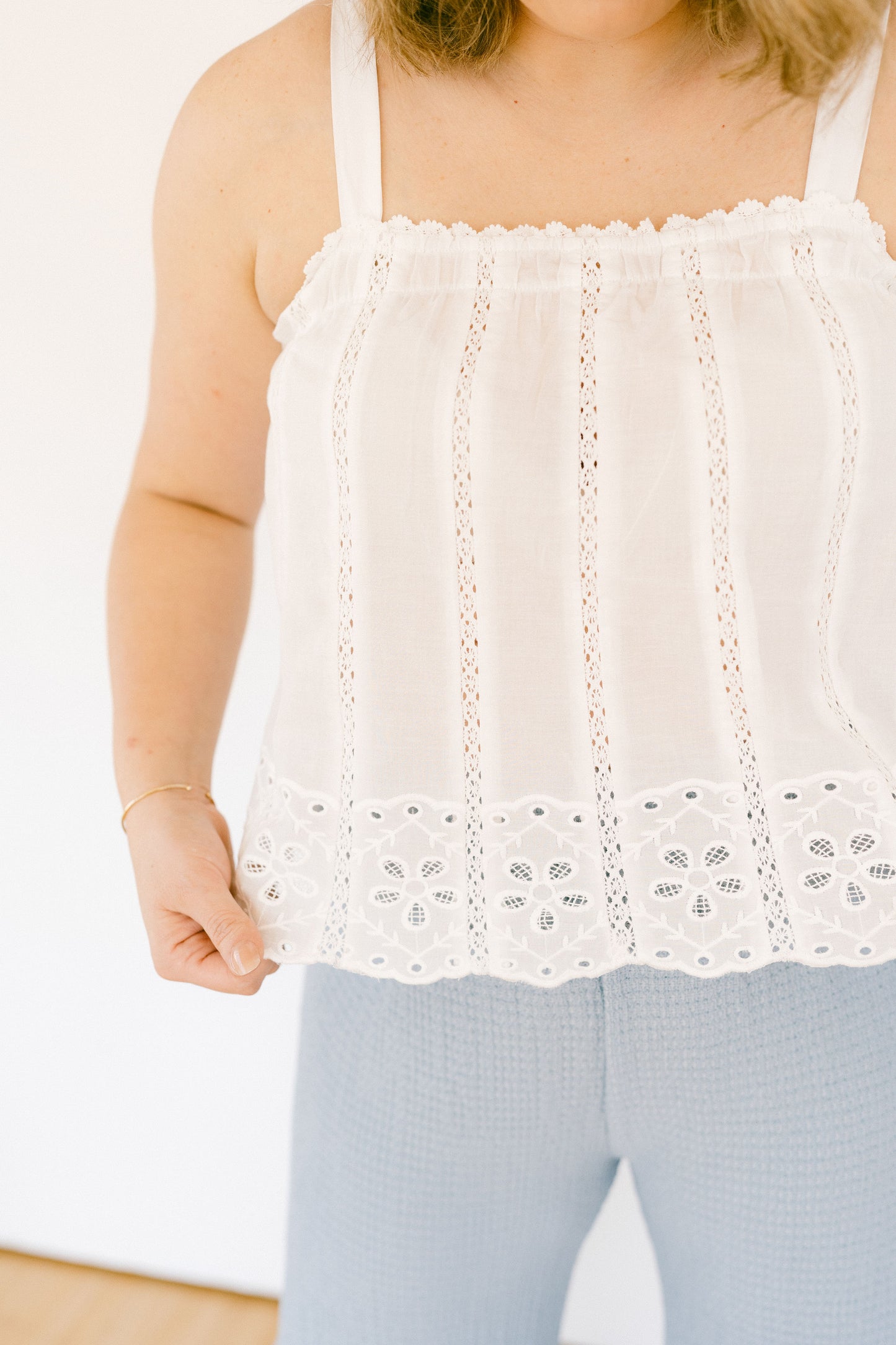 Eyelet Cami Tank