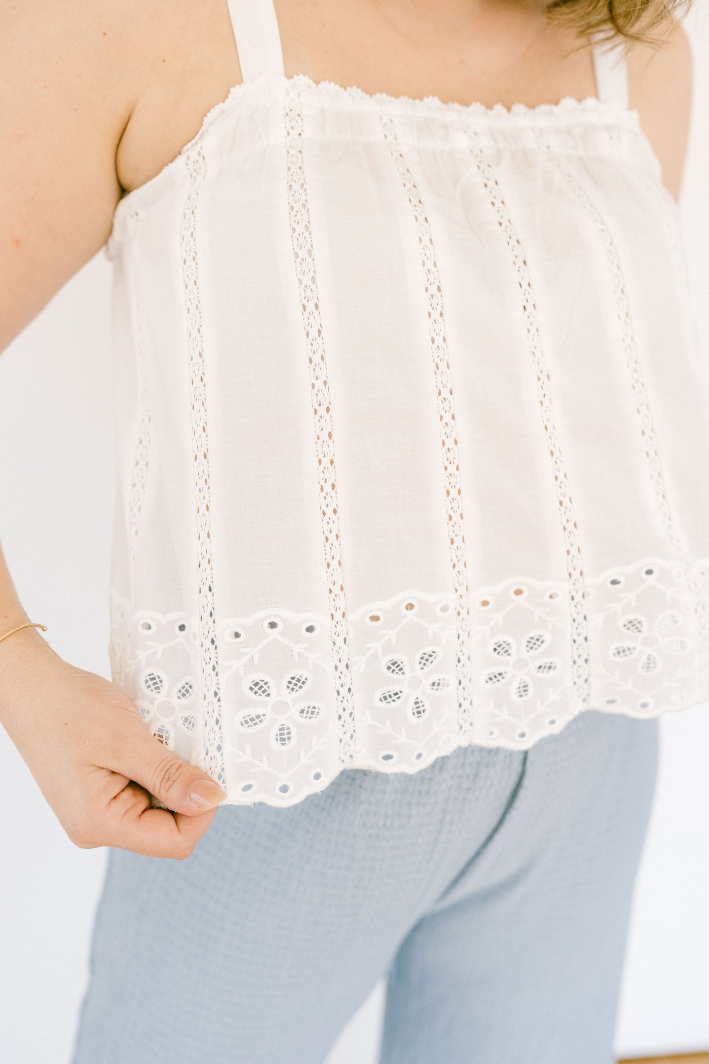 Eyelet Cami Tank