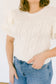 Round Neck Bubble Short Sleeve Sweater