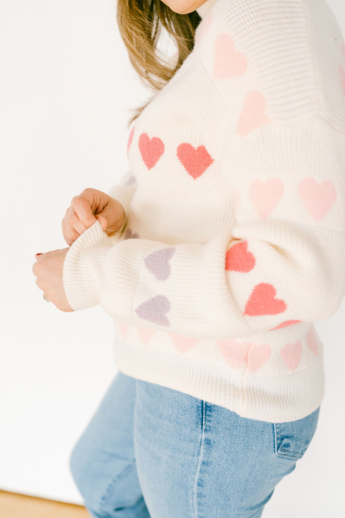 Multi Color My Heart Knit Sweater