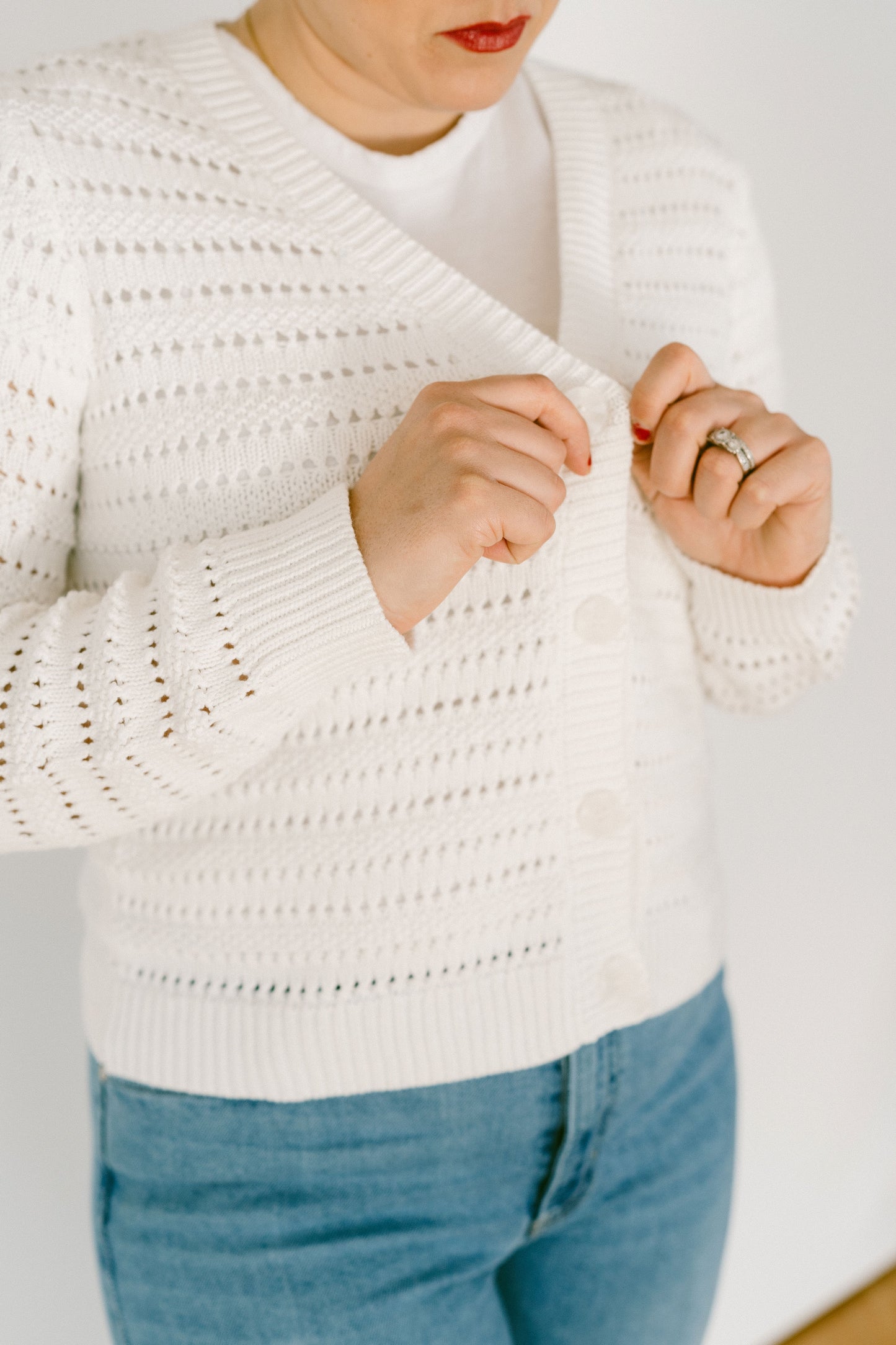 Z SUPPLY-White Romance Cardigan