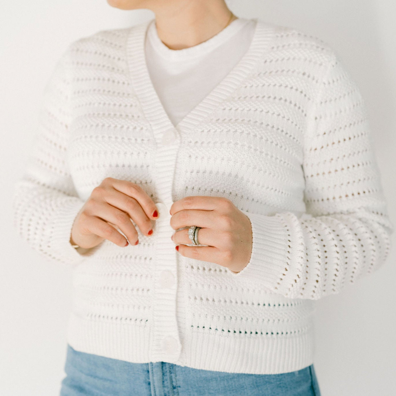 Z SUPPLY-White Romance Cardigan