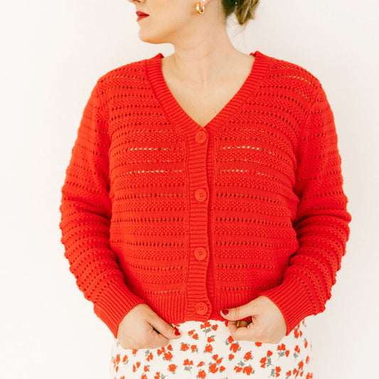 Z SUPPLY-Cherry Red Cardigan