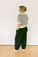 Pleated Charcoal Bottom Detail Knitted Pants