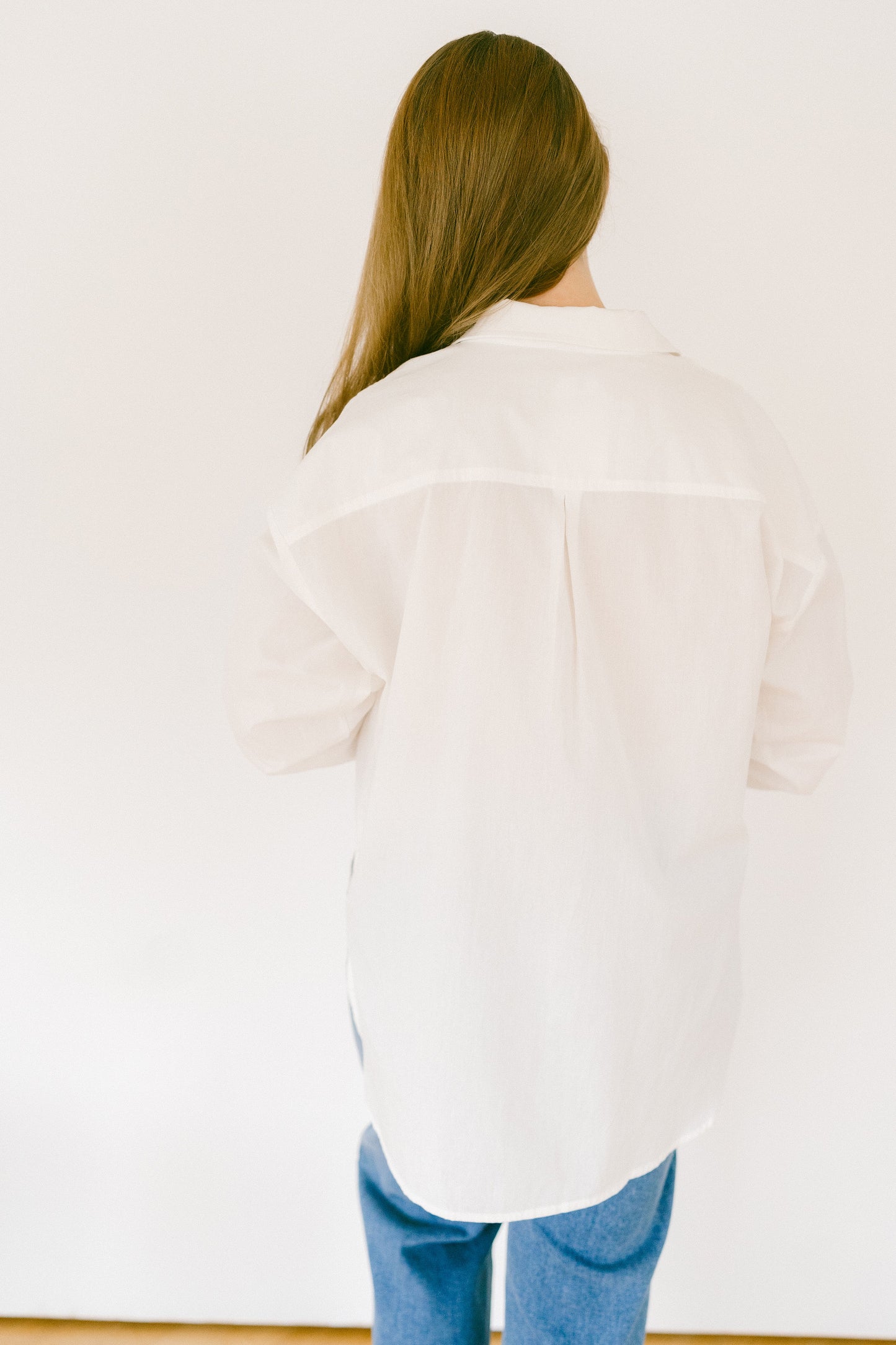 Oversized Button-Up Shirt With Pocket