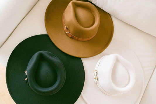 Double Belt Strap Fedora Fashion Hat