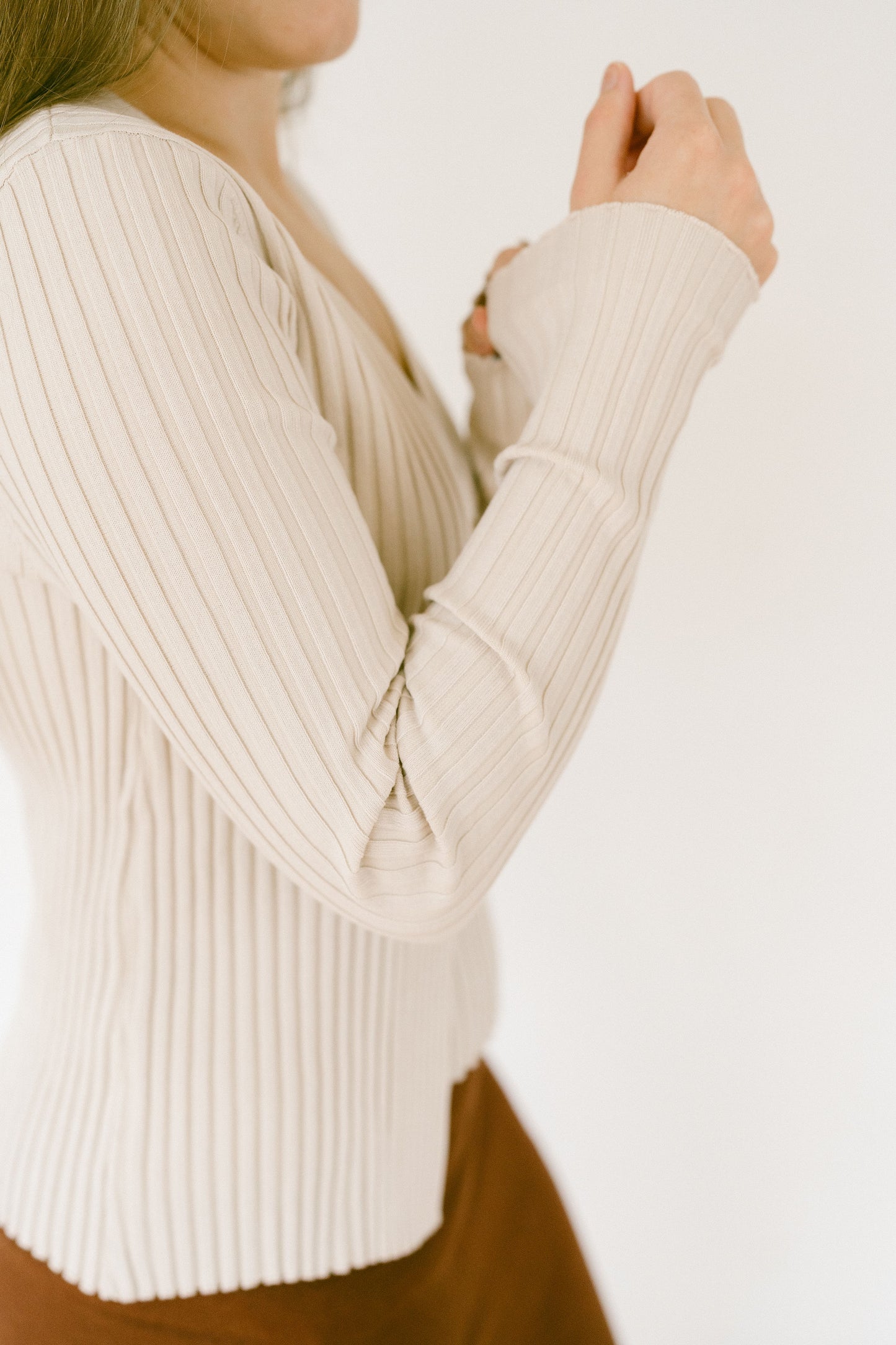 Layer Cardigan & Tank Ribbed Knit Set