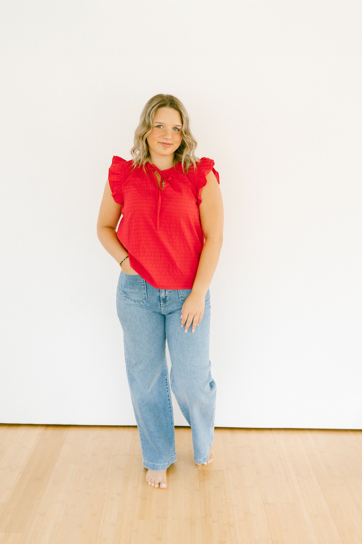 FINAL SALE - Ruffles Red Blouse