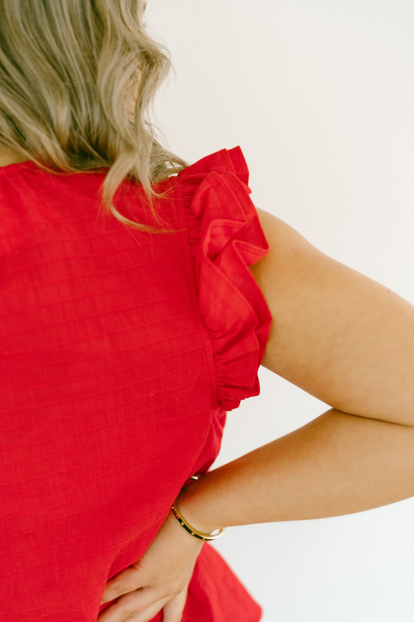 FINAL SALE - Ruffles Red Blouse