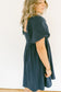 Navy Puff Sleeve Dress