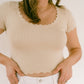 Oatmeal Cropped Knit Top
