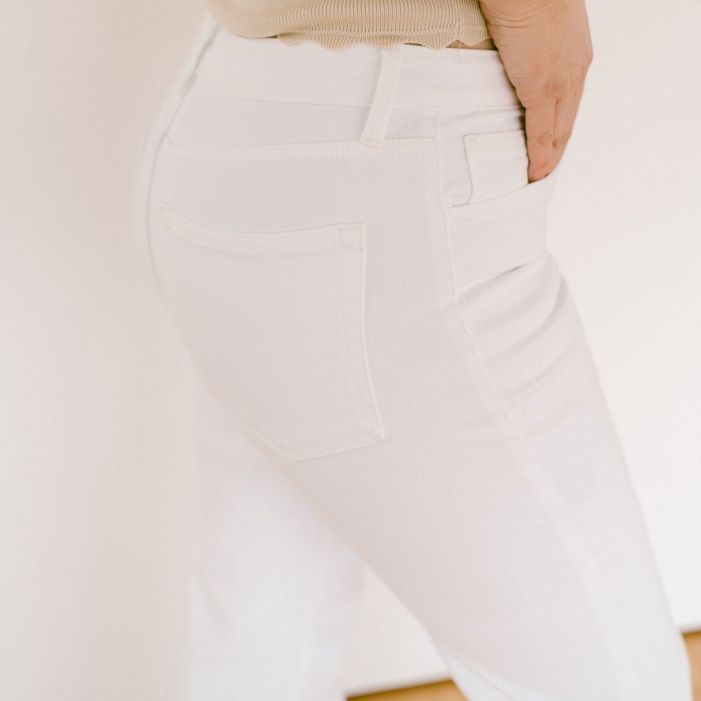 Sandra's White Flare Denim