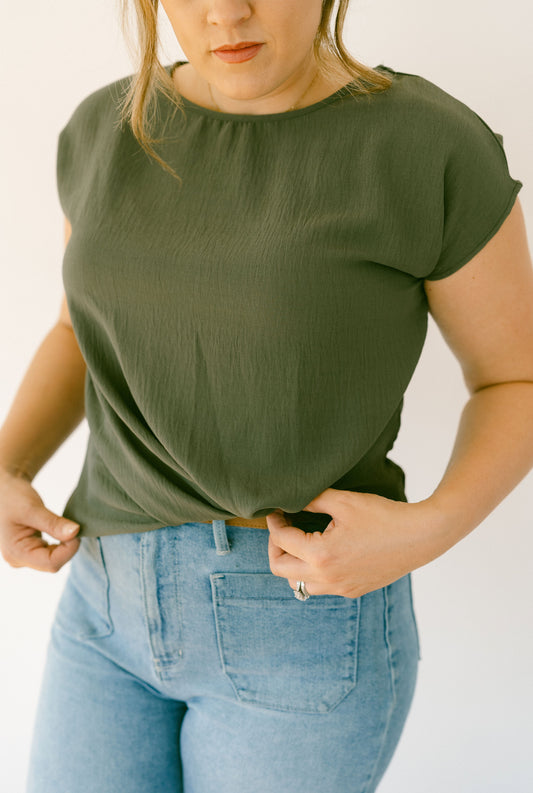 Seasonal Olive Blouse