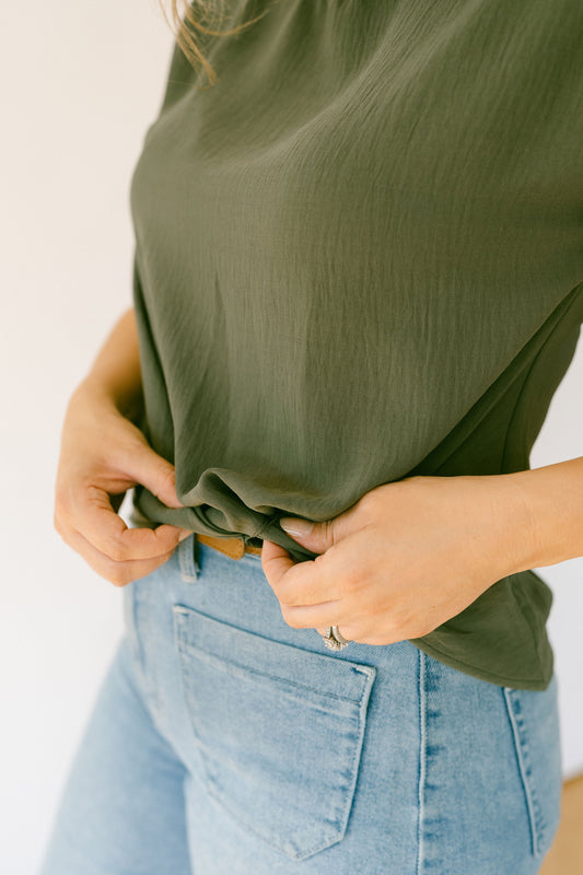 Seasonal Olive Blouse