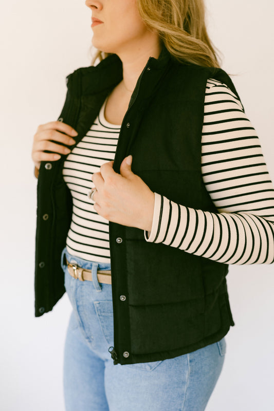 Licorice Puffer Vest