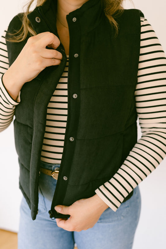 Licorice Puffer Vest