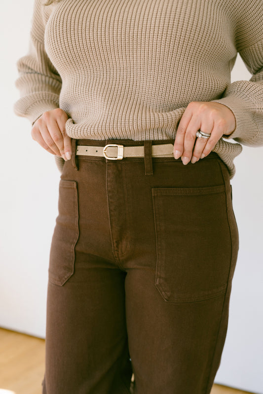 Mocha High Rise Jeans