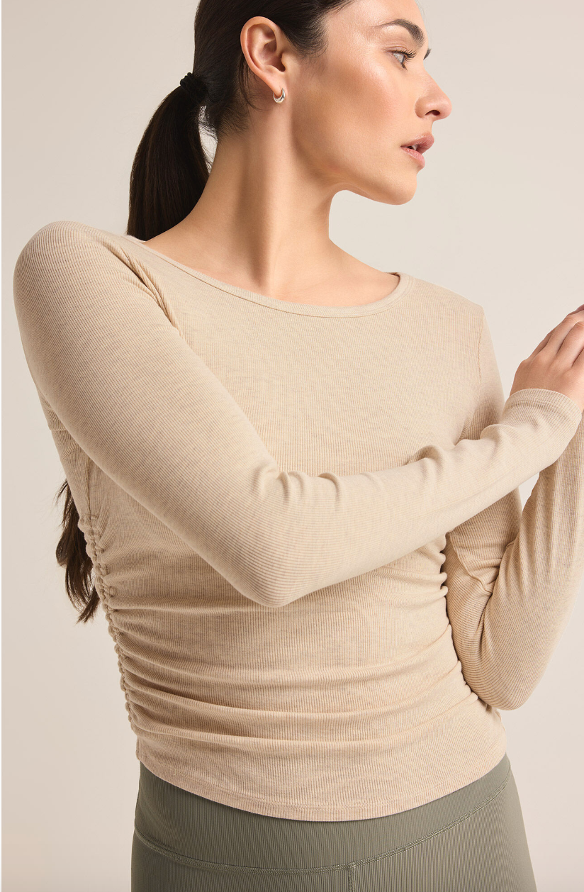 Z SUPPLY-It's A Cinch Rib Long Sleeve Top