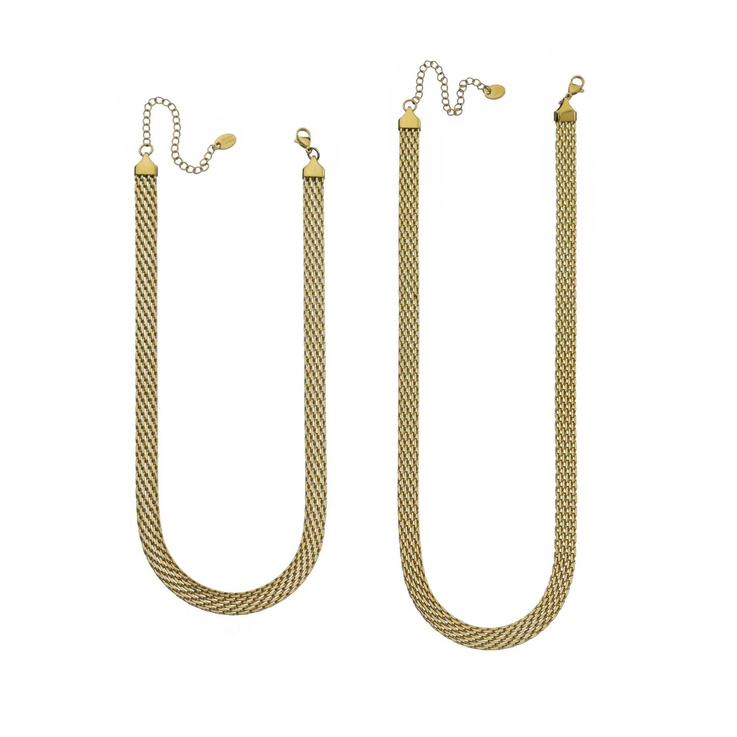 Large Gold Braided Necklace
