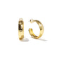 Gold Hammered Hoops