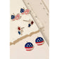 Assorted American Themed Stud Earrings Set: