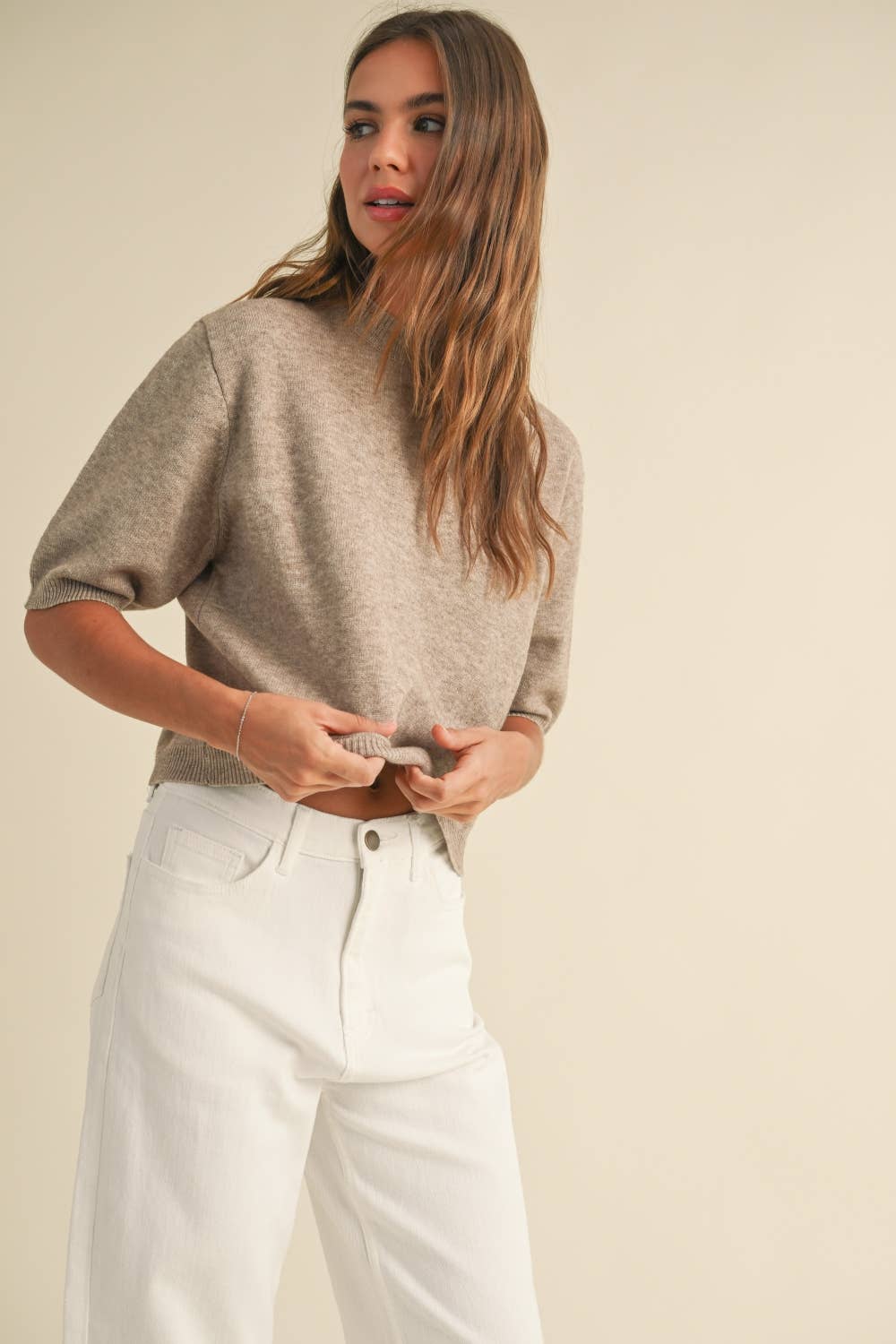 The Clara Short Sleeve Sweater