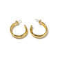 Gold Hammered Hoops